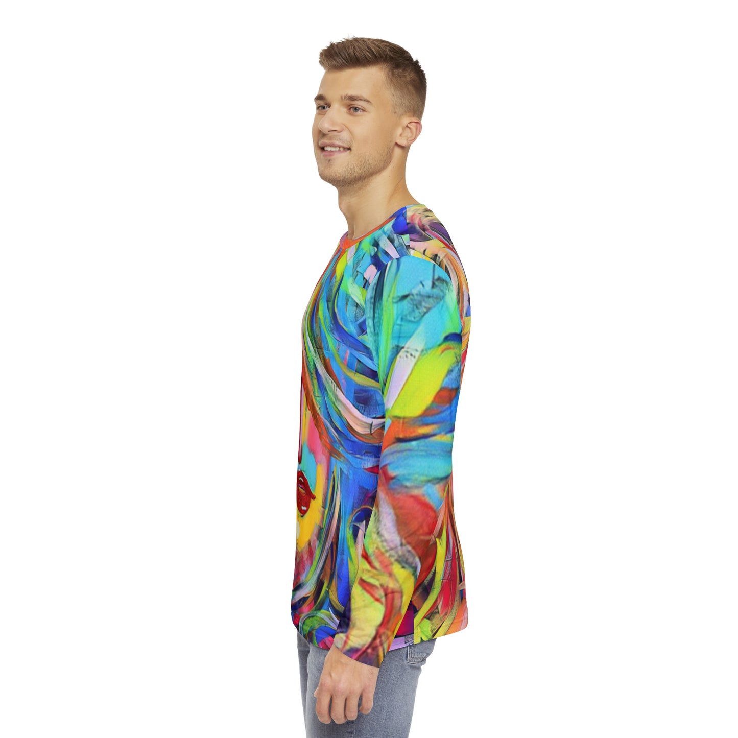 Color Me Happy Long Sleeve All-Over Tee