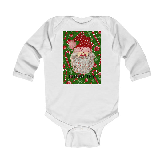 Infant Bodysuit - HO HO HO Christmas Santa Design