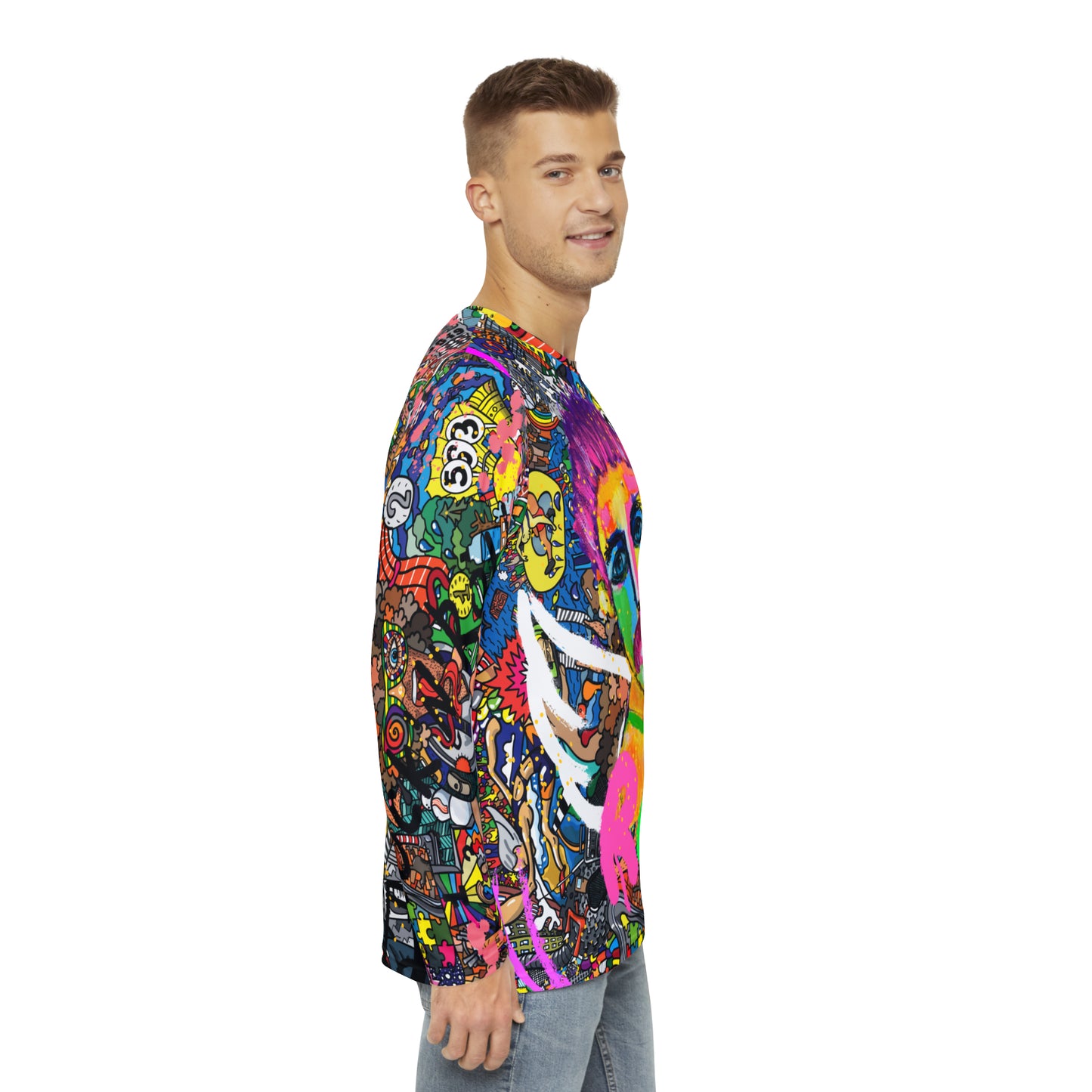 Rock It Freddy Long Sleeve Unisex Allover Tee