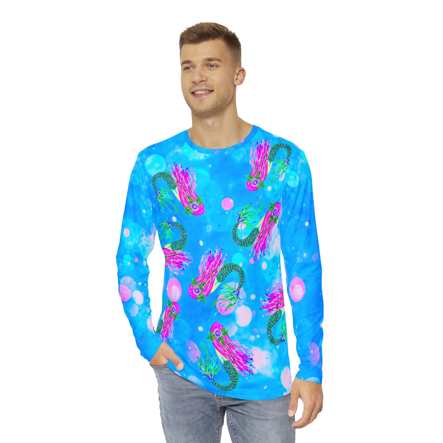 Be a Mermaid Long Sleeve Unisex All-Over Tee