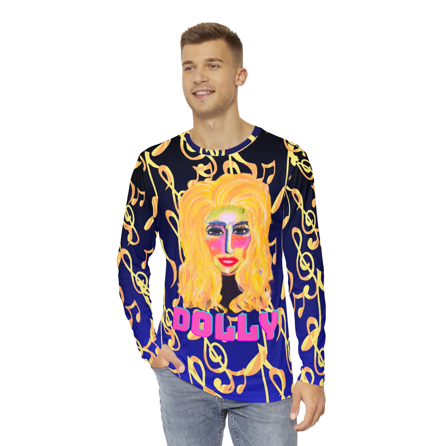 Dolly on Long Sleeve Allover Unisex  Tee