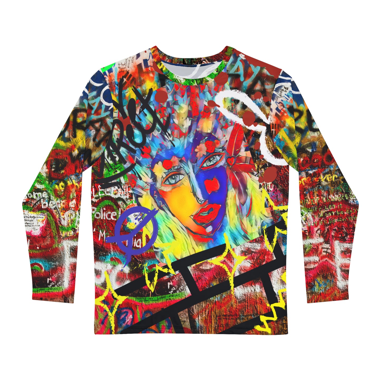 Miss Glitz Graffiti Long Sleeve allover  Unisex Tee