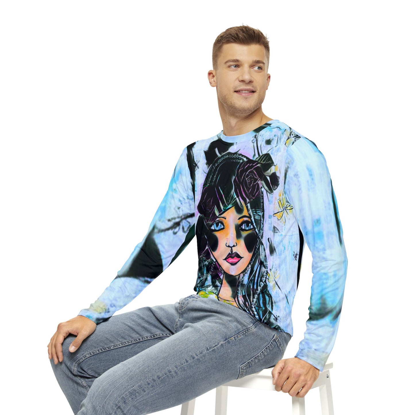 A Head Turner Long Sleeve All-Over Tee