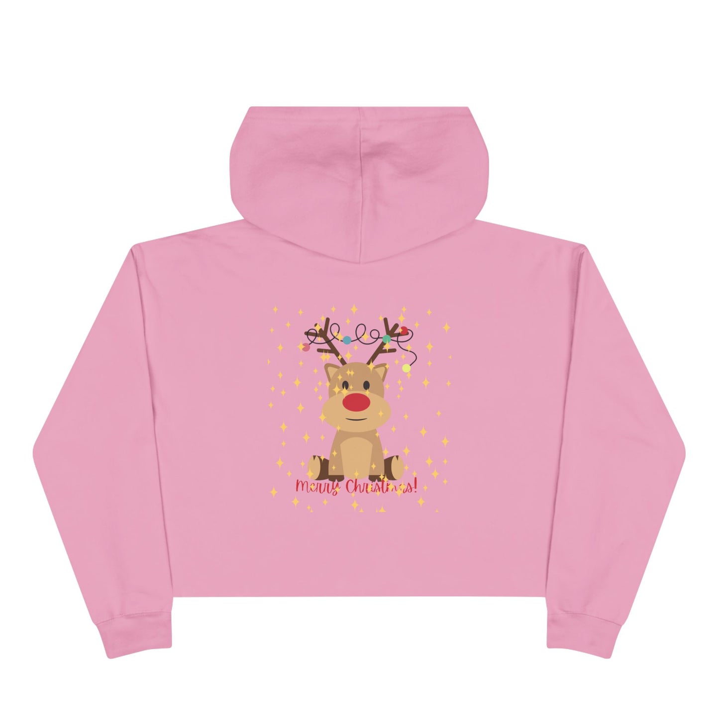 Rudolf Crop Hoodie - Festive Holiday Cheer