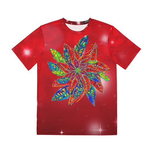 Christmas Poinsettia Unisex All-over T-shirt