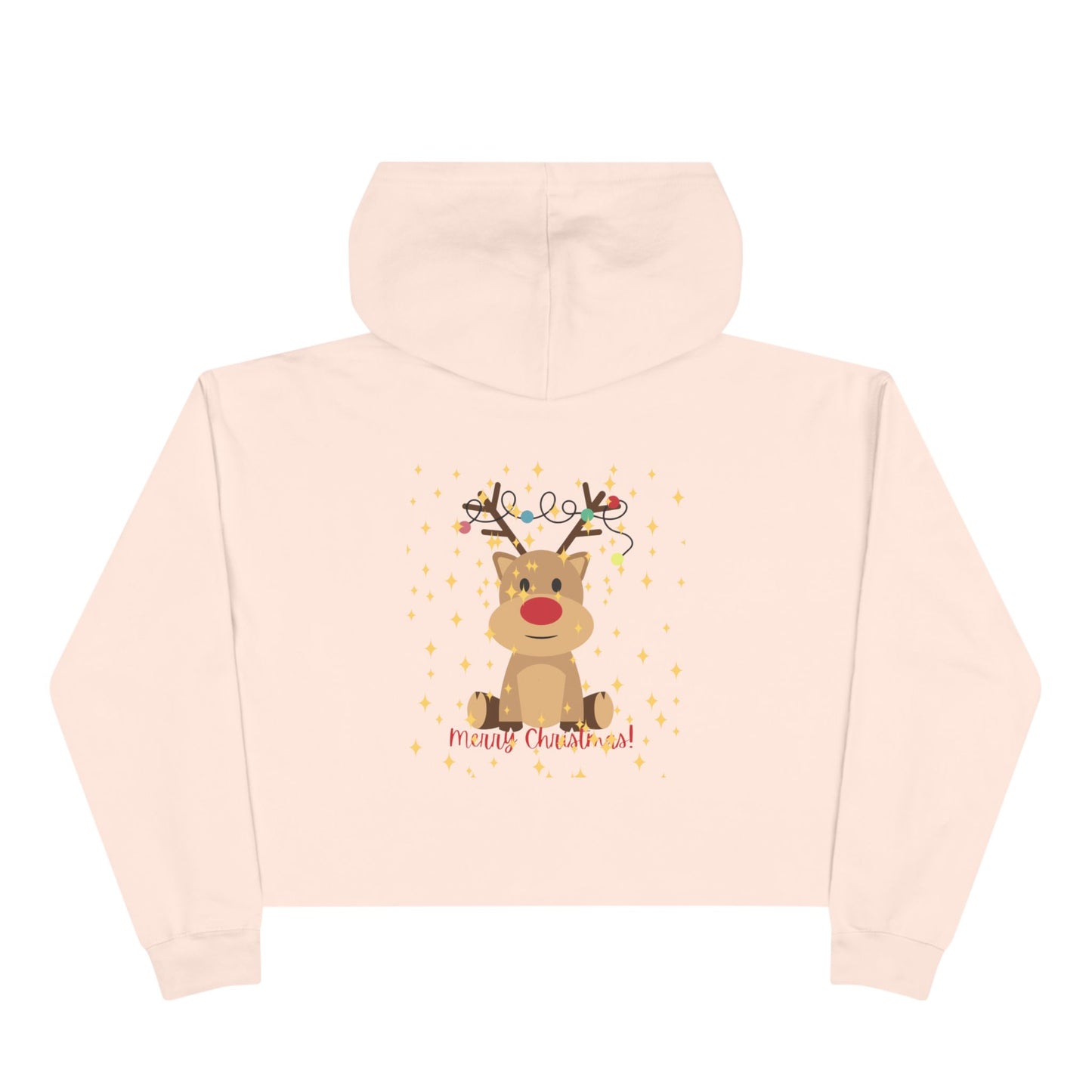 Rudolf Crop Hoodie - Festive Holiday Cheer