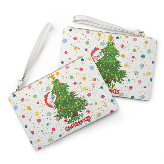 Christmas Clutch Bag - Merry Christmas Design