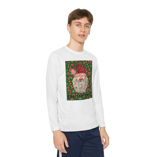 Youth Long Sleeve Tee - HO HO HO Christmas Design