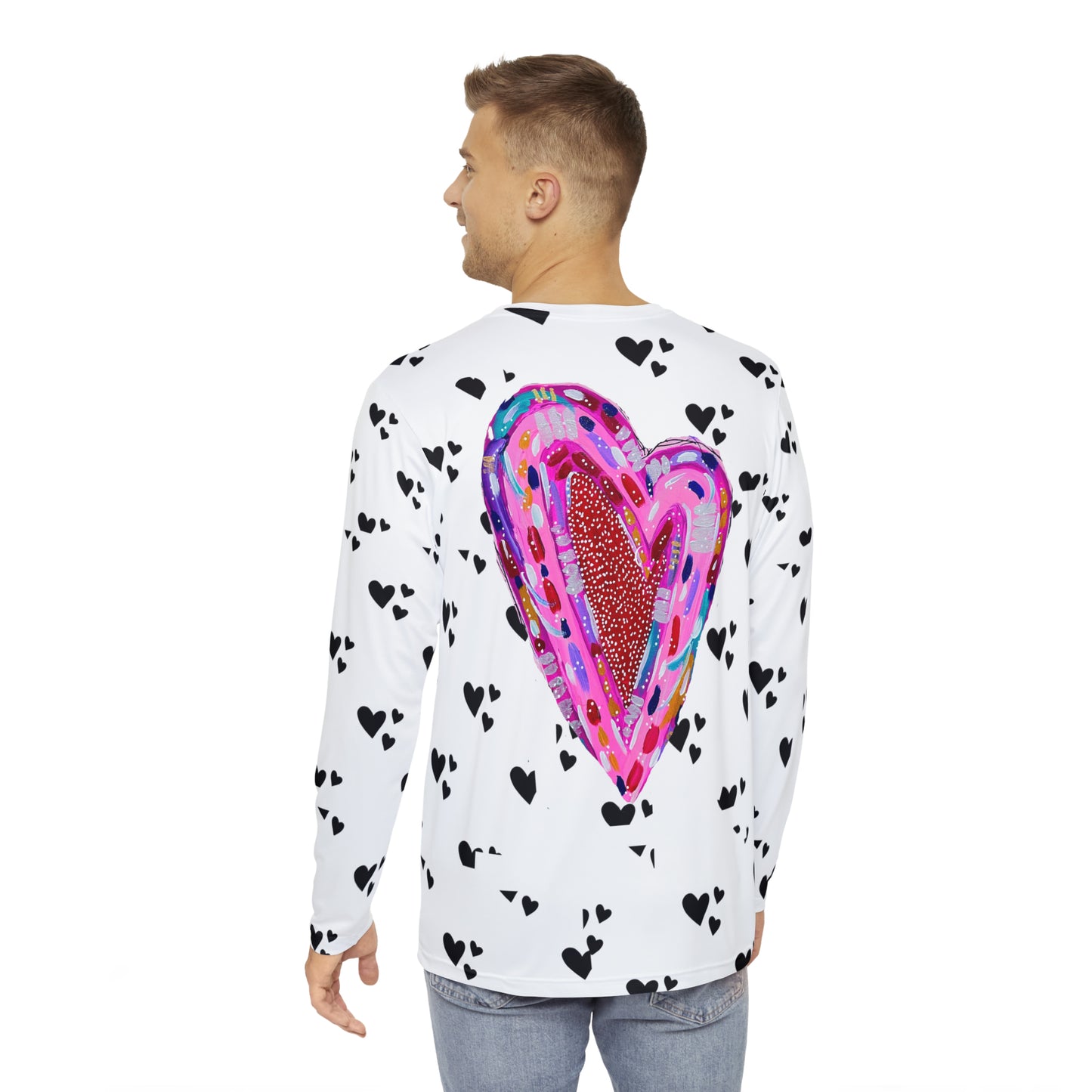 Heart of my Heart Long Sleeve Allover  Unisex Tee