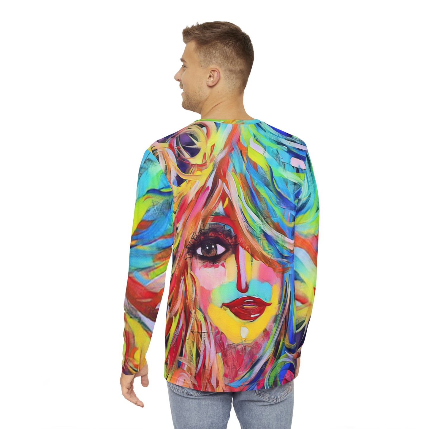 Color Me Happy Long Sleeve All-Over Tee